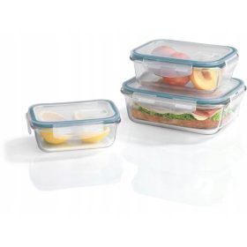   Élelmiszertartó - Betétkontinerek hő -rezisztens 300 ° C -os 3 darab