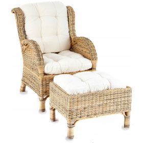 Kerti szék - Konzul Rattan karosszál lábtámasz