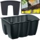  Prosperplast virágcserép 39 cm x 27 x 20 cm, antracit műanyag