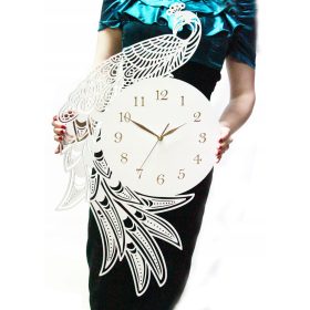   Óra - DekorPolski falióra bézs, fehér, sárga árnyalatú, többszínű, arany 42cm