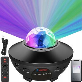   Gyermek éjszakai lámpa - Ocean Stars kivetítő LED rotációs éjszakai lámpa