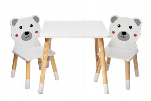  FEHÉR ASZTAL, TEAR TEDDY TEDDY TEDDY TEAR, 2 SZÉK