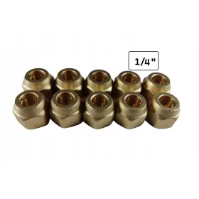 Légcsatorna - Klíma sárgaréz anyás kupak 1/4 10db