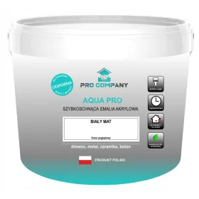 AQUA PRO gyorsan száradó zománc 10L fehér MAT 9003
