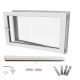PVC ablak Lorac RU50x40B-58P jobb 50x40 cm fehér
