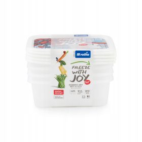   Élelmiszertartó - Domino Rotho fagyasztótartály készlet, 4 db