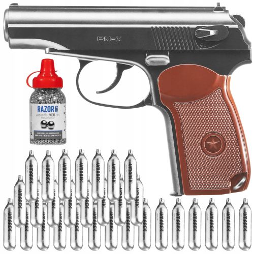 Légpuska - MAKAROV PM-X LÉGPÜGYV 4,5mm 1500 BB 30 CO2 KÉSZLET