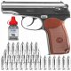 Légpuska - MAKAROV PM-X LÉGPÜGYV 4,5mm 1500 BB 30 CO2 KÉSZLET