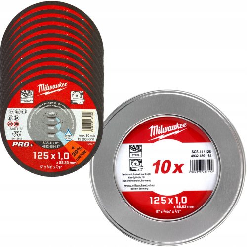 Inox Cuting Disc Stal Milwaukee 125x1 Pro 10 DCS