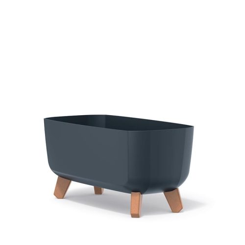  Prosperplast virágcserép 39 cm x 19,5 x 18,7 cm műanyag szürke és ezüst árnyalatok
