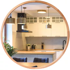  Pika fali tükör, kör, fa keret, 575 x 575 mm