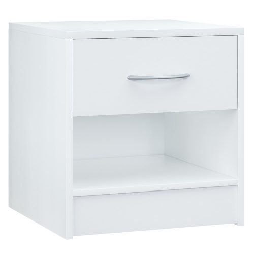 Éjszakai szekrény fiókos fiókos éjszakai asztali fiók polc 41x39x28 fehér