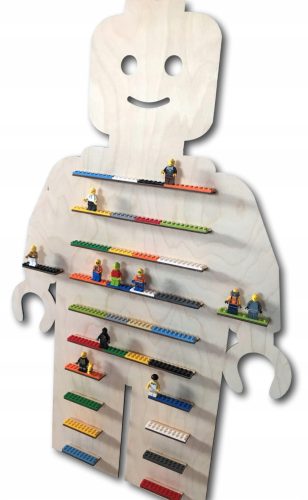 Polc a gyerekszobába - Nagy polc az emberek figuráknak, minifiguráknak, 90 cm -re