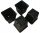  Formplast virágcserép 9 cm x 9 x 9 cm, fekete műanyag