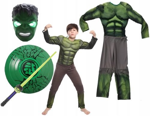 Fiú jelmez - Jelmez álruhás hulk monster mutáns maszk 104/110