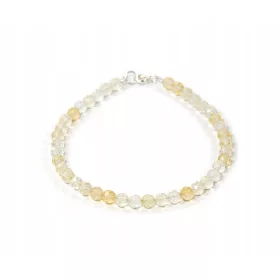  Citrom karkötő, fazettált golyók, 4mm