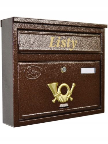 Postaláda - Euro R&D levélszekrény, barna árnyalatai