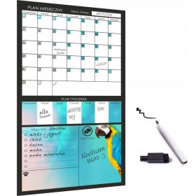   Hűtőmágnesek - Szárazon törölhető mágneses naptár PLANER toll