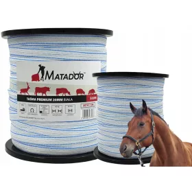 Villanyszerelő pásztorszalag 2cm 500m PREMIUM lovak