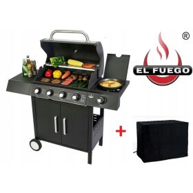   Gáz grillsütő . Gas Grill El Fuego San Angelo 4+1 öntöttvas 13.7kW