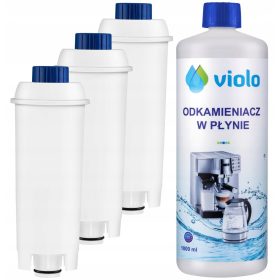  3x DELONGHI eszpresszógép szűrő vízkőoldó 1000 ml