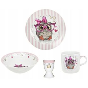   Tál, csészealj csecsemőknek - Breakfriend reggeli szett 4el.sowa