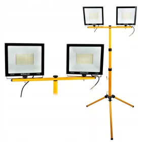   Kerti halogén - 2x100W LED Halogen LED Railer + építőipari állvány