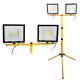 Kerti halogén - 2x100W LED Halogen LED Railer + építőipari állvány