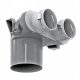 Alkatrész rekuperátor - Csatlakozódoboz 2x75/125 mm FlexiVent SZELLŐZŐK
