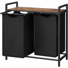   Ruhakosár - Zanzara szabadon álló szennyeskosár 76l, fekete