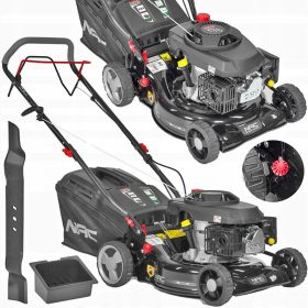    Benzines fűnyíró NAC kosárral, 146 cm³ kapacitással. kosár 40 l, vágási szélesség 42 cm