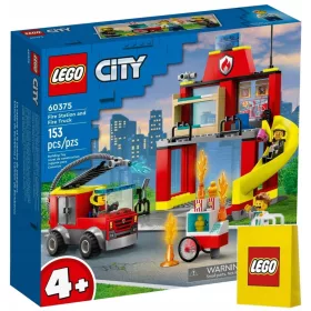    LEGO City 60375 tűzoltóállomás és tűzoltóautó + LEGO papírtáska