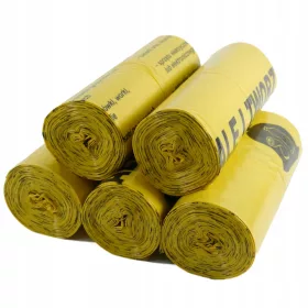   Szemeteszsákok - A szegregáció zsákok műanyag sárga 120L x 50 darab