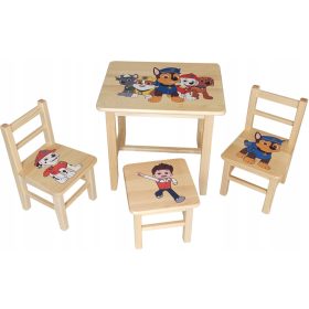   Gyermek asztal és székek - Gyerekek szék asztal ingyenes fa!