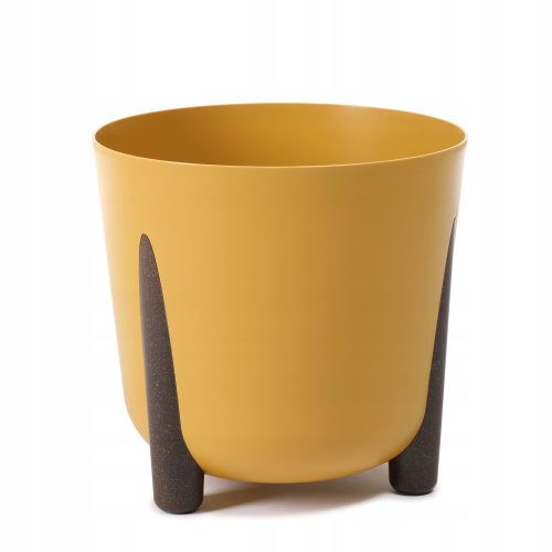  Lamela virágcserép 25,5 cm x 25,5 x 25 cm átmérőjű 25,5 cm műanyag sárga és arany árnyalatok