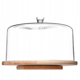   Tortatartó - Tányér ernyővel, Krosno Glamour forgótál 33 cm