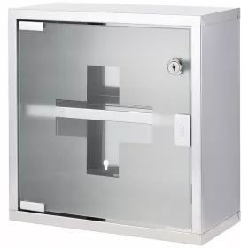   EGÉSZSÉGÜGYI ÉS BIZTONSÁGI ELSŐSEGÉLY KÉSZLET, FÉM, FALRA