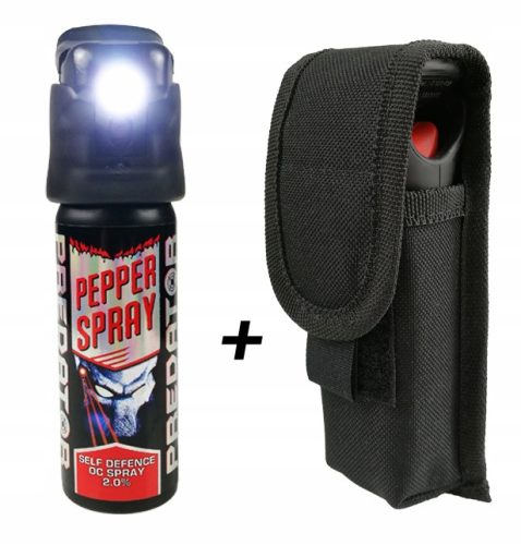Könny spray - Bors gáz ragadozó 75ml LED + tok