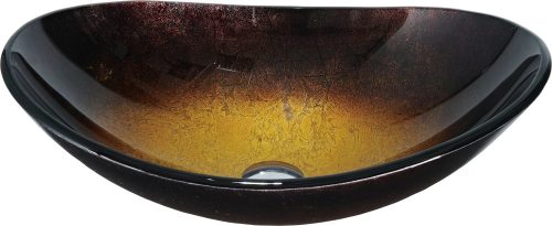 Fürdőszobai mosdók - Mexen Sonia Glass Flack Washbasin 54x37 arany