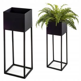   Virágtartó - Virág -markoló fém rack padlás magas 75 cm