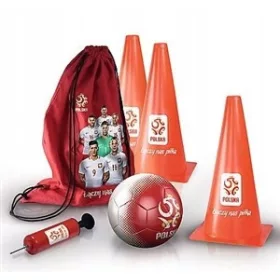   Futball játék - Edzőkészlet Ball 3 kúpos PZPN szivattyú