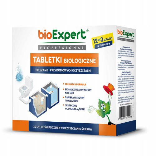  Baktériumok szeptikus tartályokhoz Tabletták YEAR szennyvíztisztító telepekhez 12+3db BIOEXPERT