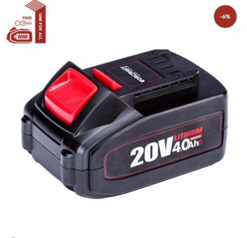 Tartalék akkumulátor - Akkumulátor 4.0 Ah 20V WORCRAFT ONE-FOR ALL