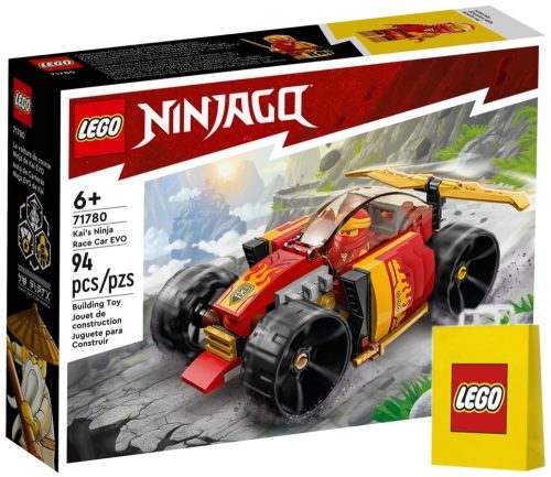  LEGO Ninjago Kaia EVO 71780 nindzsa versenyautó + LEGO papírtáska