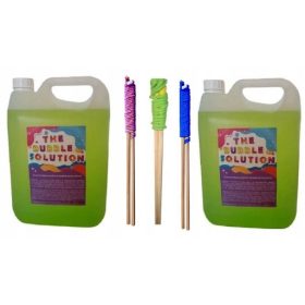   Bublifuk gyerekeknek - 10 liter folyadék a mega szappanbuborékokhoz +3 botok!