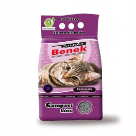   Alom nyulaknak és kis rágcsálóknak - Benek Super Compact Lawendowy macskaalom 10L
