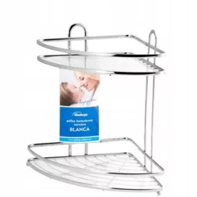    Fürdőszoba sarokpolc Galicja Blanca 0697 33x25x25 cm króm