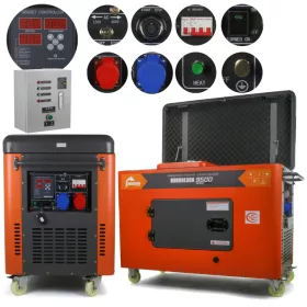   Barracuda 9500 W hordozható háromfázisú generátor, dízel