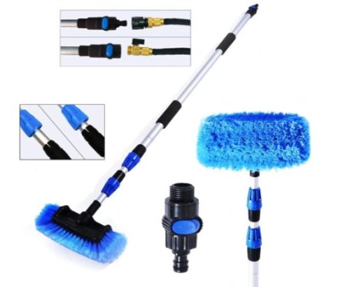 Teleszkópos autómosó kefe napelemekhez, négy síkú, 1,3 m - 3 m