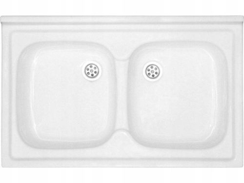 Mosogató - SINK 50x80 cm 2-Chamber + Siphon